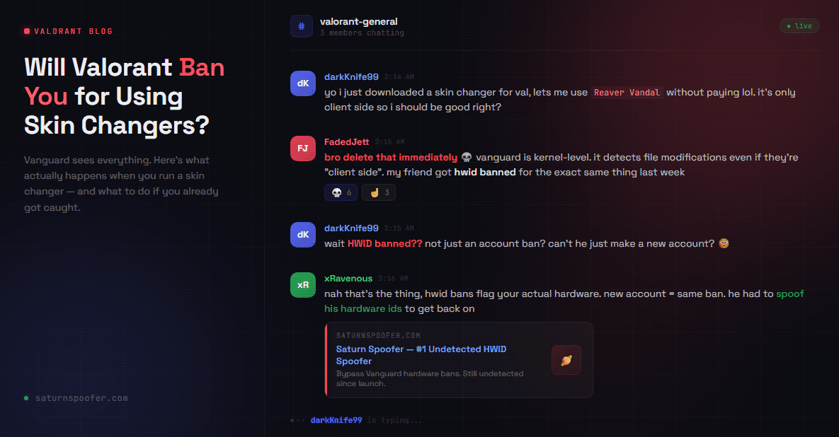 Will Valorant Ban Me for Using Skin Changers?